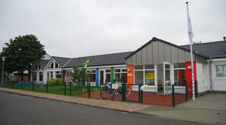 Eingangsbereich der Kita von außen